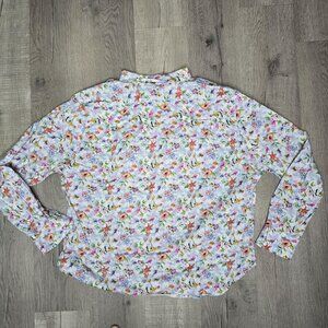 Mens Floral Print Long Sleeve Shirt XXL By Michaels colorfull bright loud flower